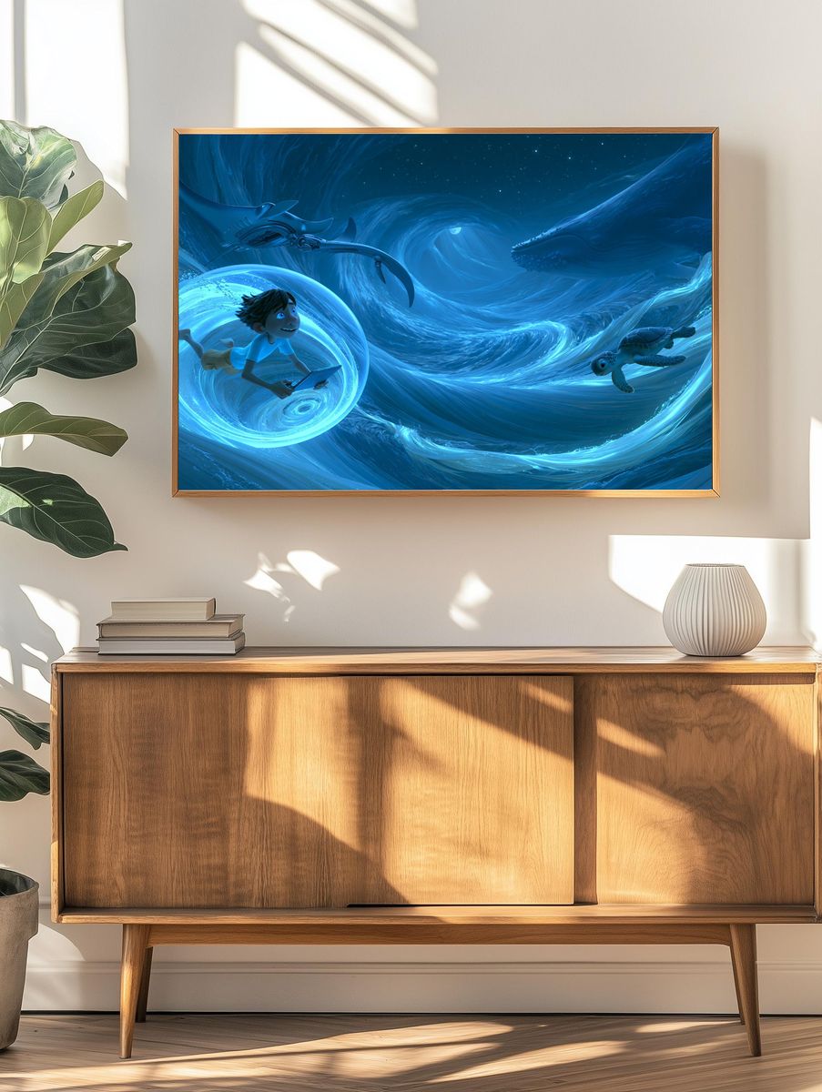 Ocean Dream Adventure Illustration Poster. — room view 3