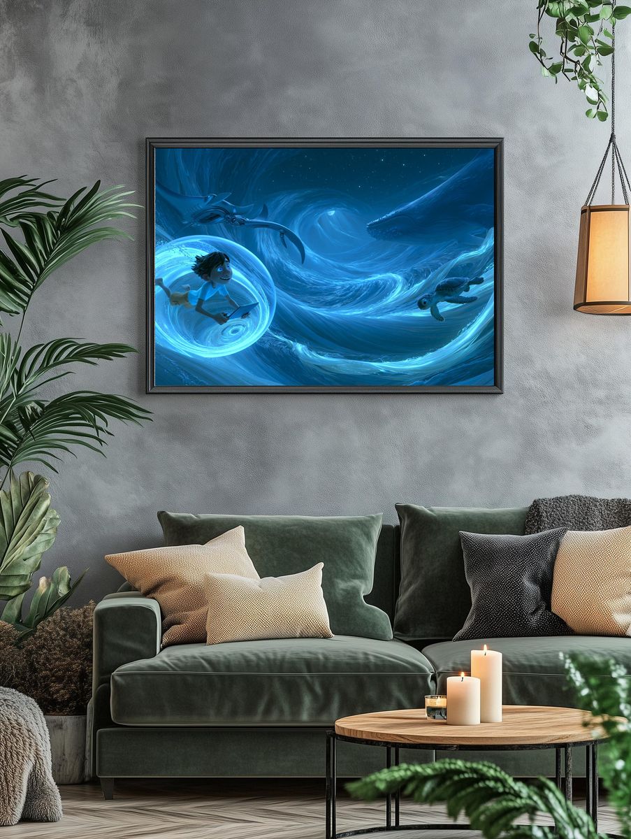 Ocean Dream Adventure Illustration Poster. — room view 4