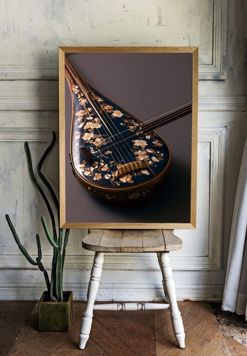 Decorative String Instrument Print. room preview