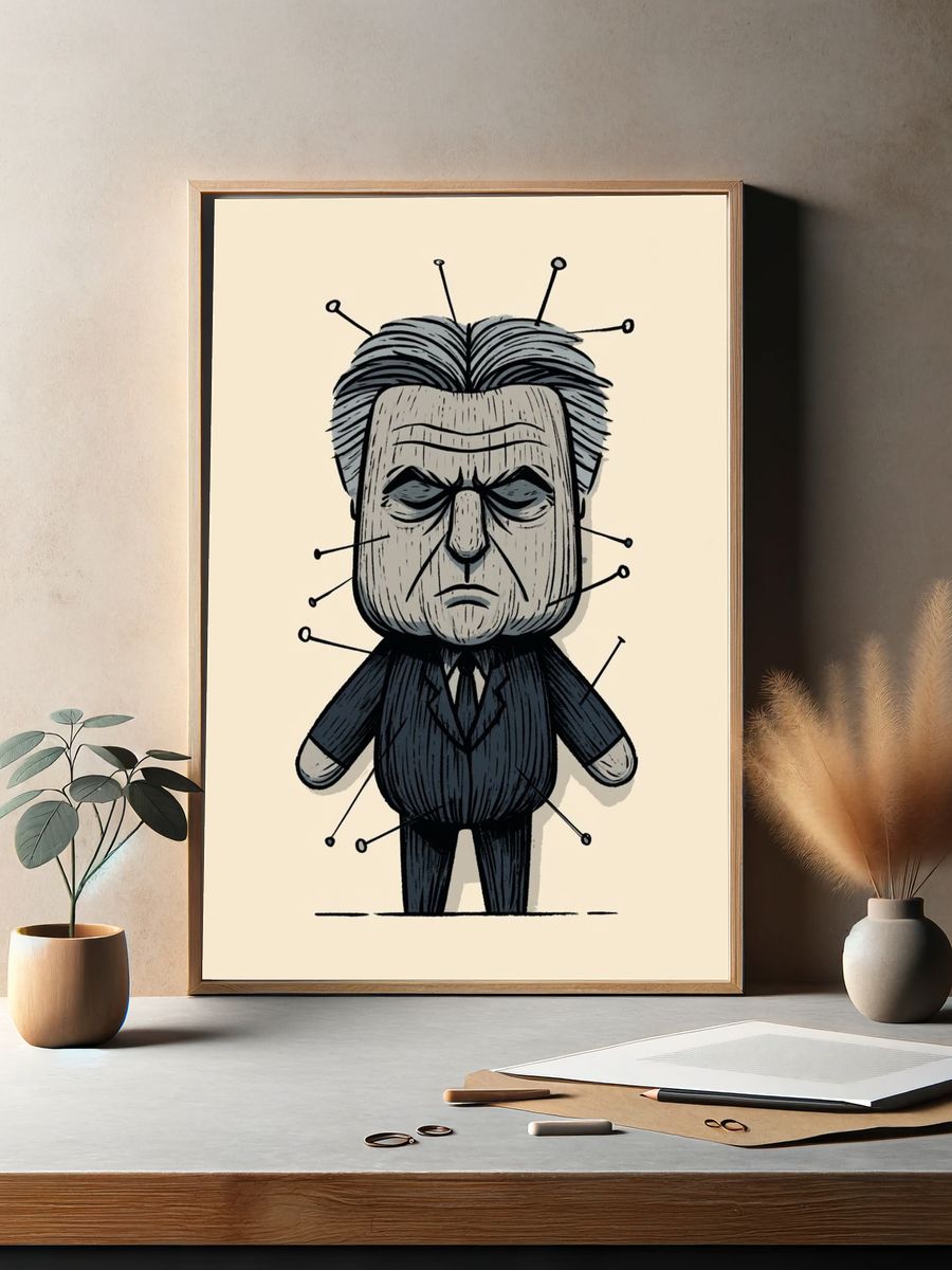 Frankenstein Monster Illustration Poster. — room view 2