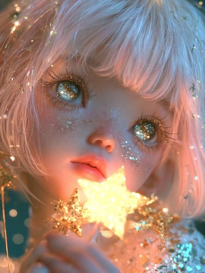 Celestial Doll Portrait Print.