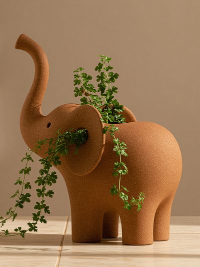 Terracotta Elephant Sculpture Print.