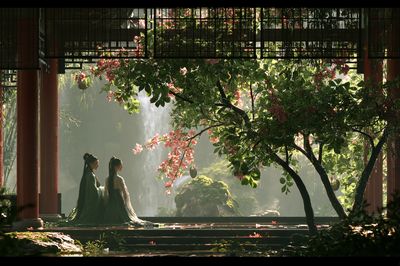 Serene Garden Temple Print.