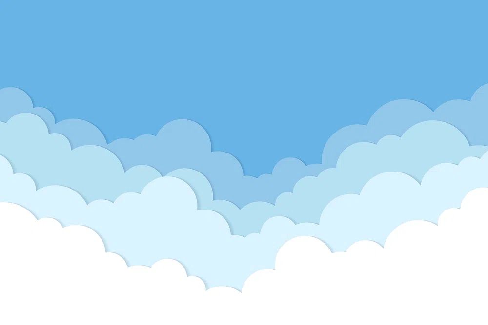 Cloud background, pastel paper cut. poster — illustration art