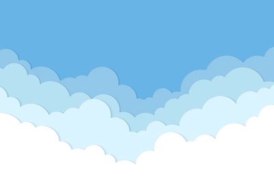 Cloud background, pastel paper cut. poster