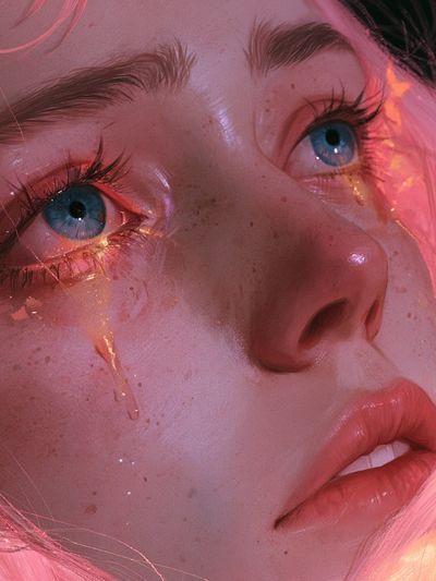 Dreamy Neon Portrait Poster.
