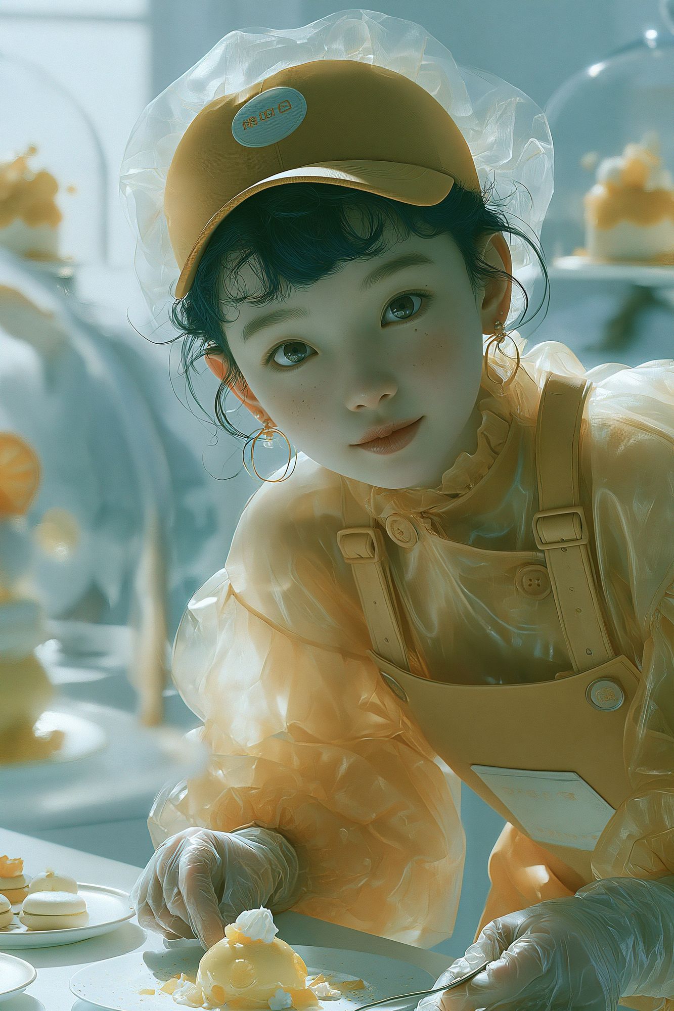 Pastel Pastry Girl Illustration Poster. poster — illustration art