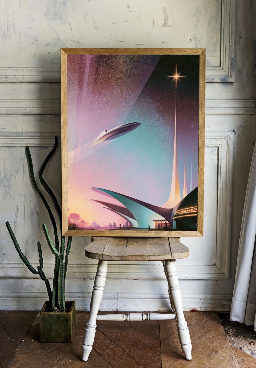 Trans-Galactic Airways Sci-Fi Poster. room preview