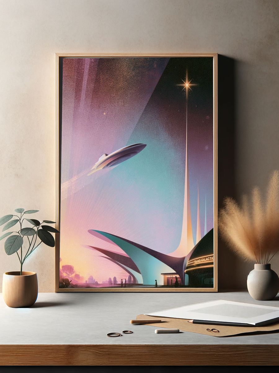 Trans-Galactic Airways Sci-Fi Poster. — room view 2