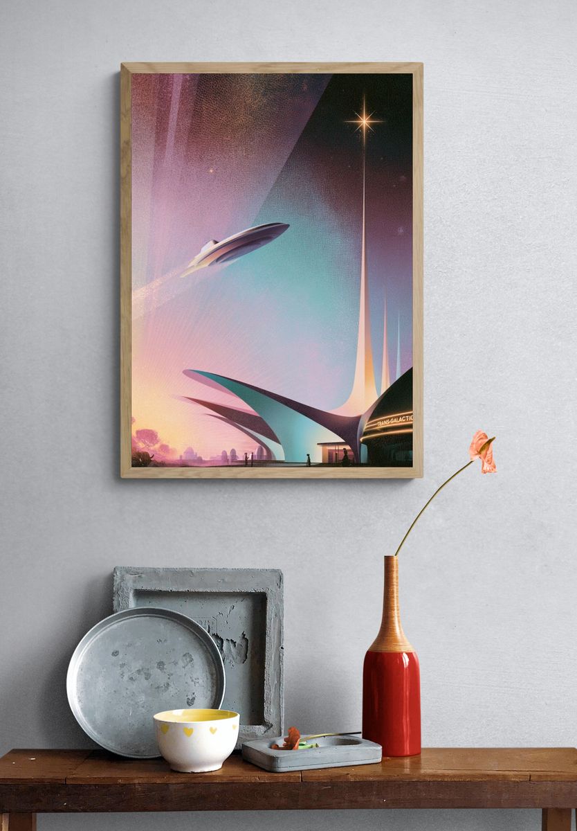 Trans-Galactic Airways Sci-Fi Poster. — room view 3