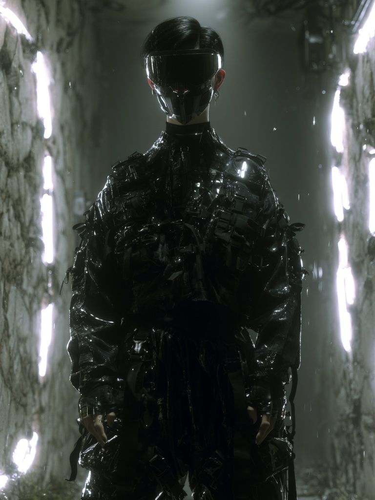 Cyberpunk Figure — Sci-Fi Print. poster — illustration art
