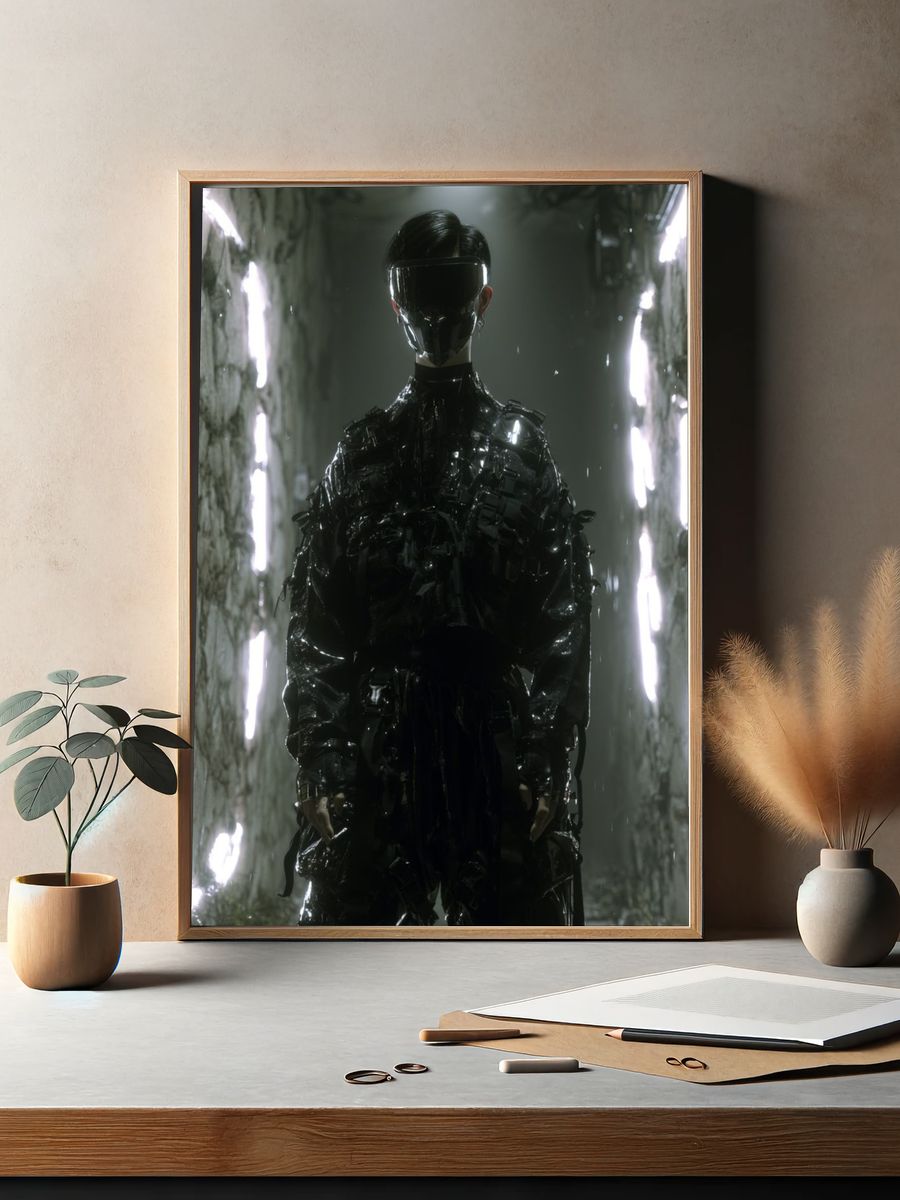 Cyberpunk Figure — Sci-Fi Print. — room view 2