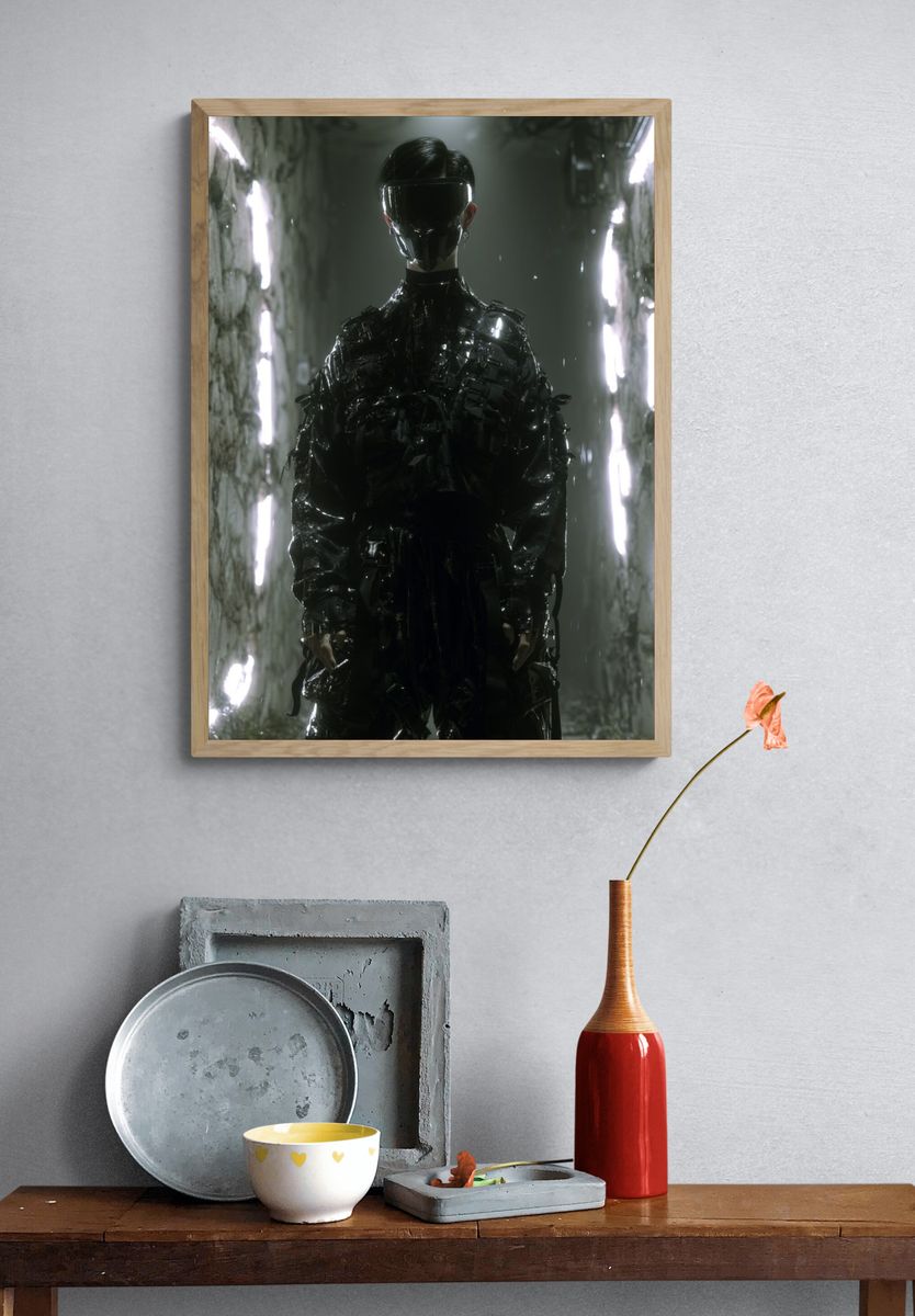Cyberpunk Figure — Sci-Fi Print. — room view 3