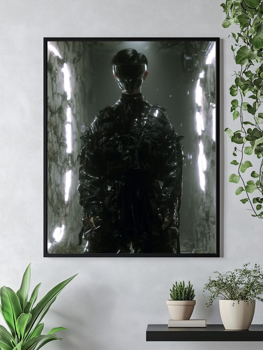 Cyberpunk Figure — Sci-Fi Print. — room view 4