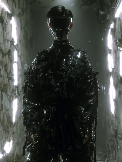 Cyberpunk Figure — Sci-Fi Print.