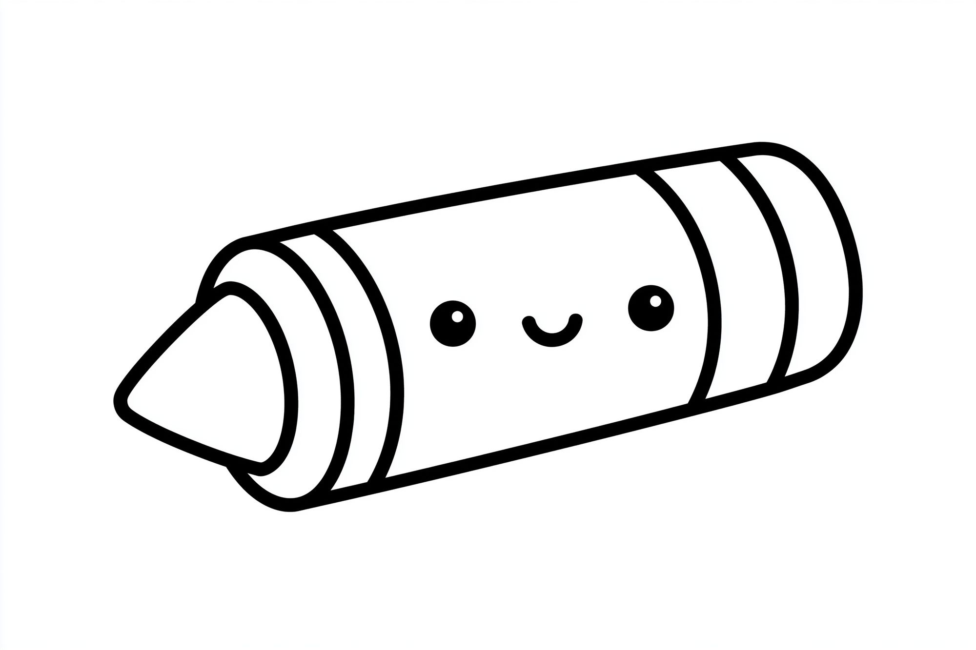Cute Crayon Line Art Print. poster detail