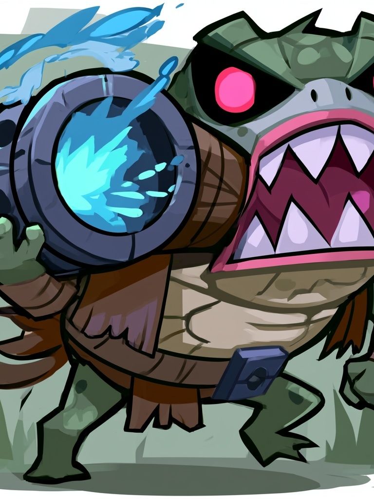 Turtle Cannon Cartoon Poster. poster — illustration art