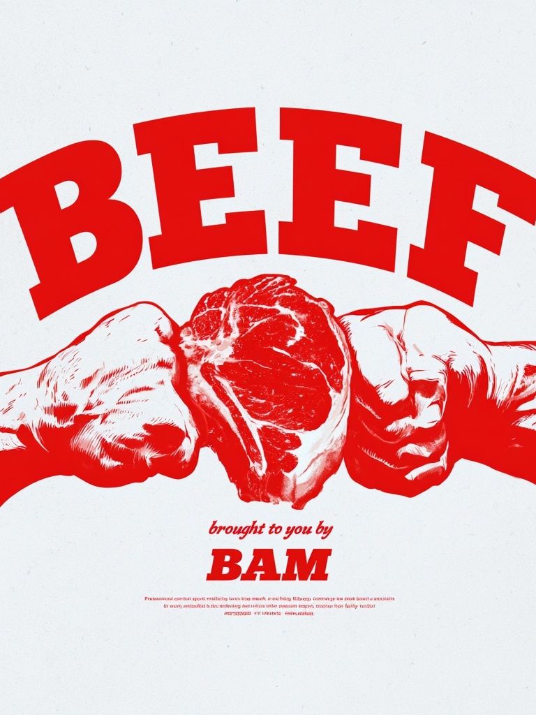 Beef Pop Art Poster. poster detail