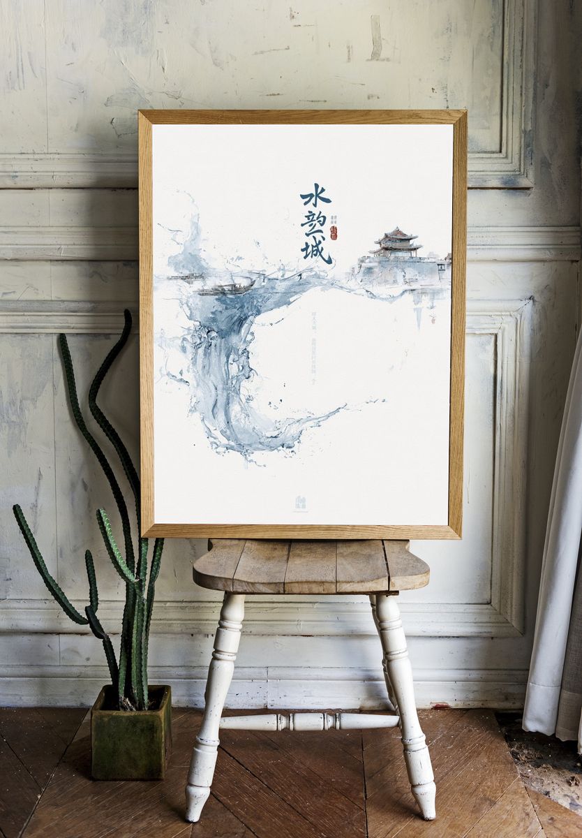 Pastel Doll Portrait Print. room preview