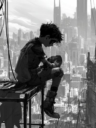 Cyberpunk Cityscape — Illustration Print.