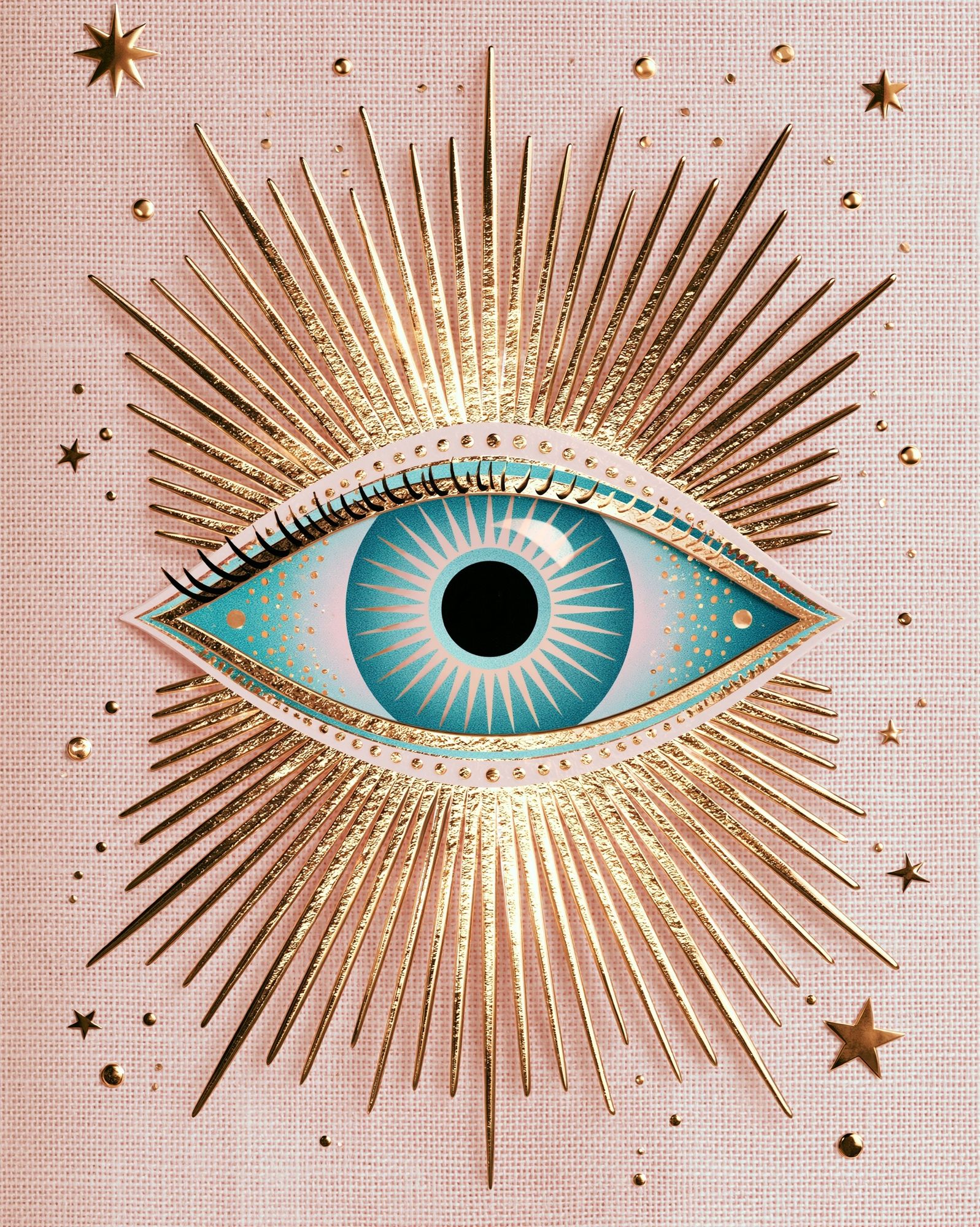 Golden Eye Sunburst Poster. poster detail