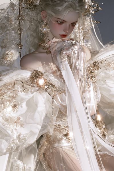 Celestial Bride Digital Art Poster. poster