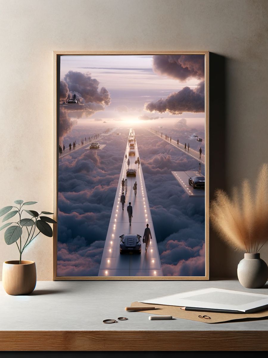 Cloud Highway Dreamscape Print. — room view 2