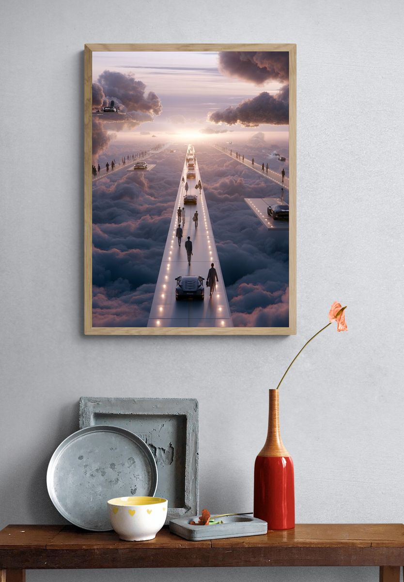 Cloud Highway Dreamscape Print. — room view 3