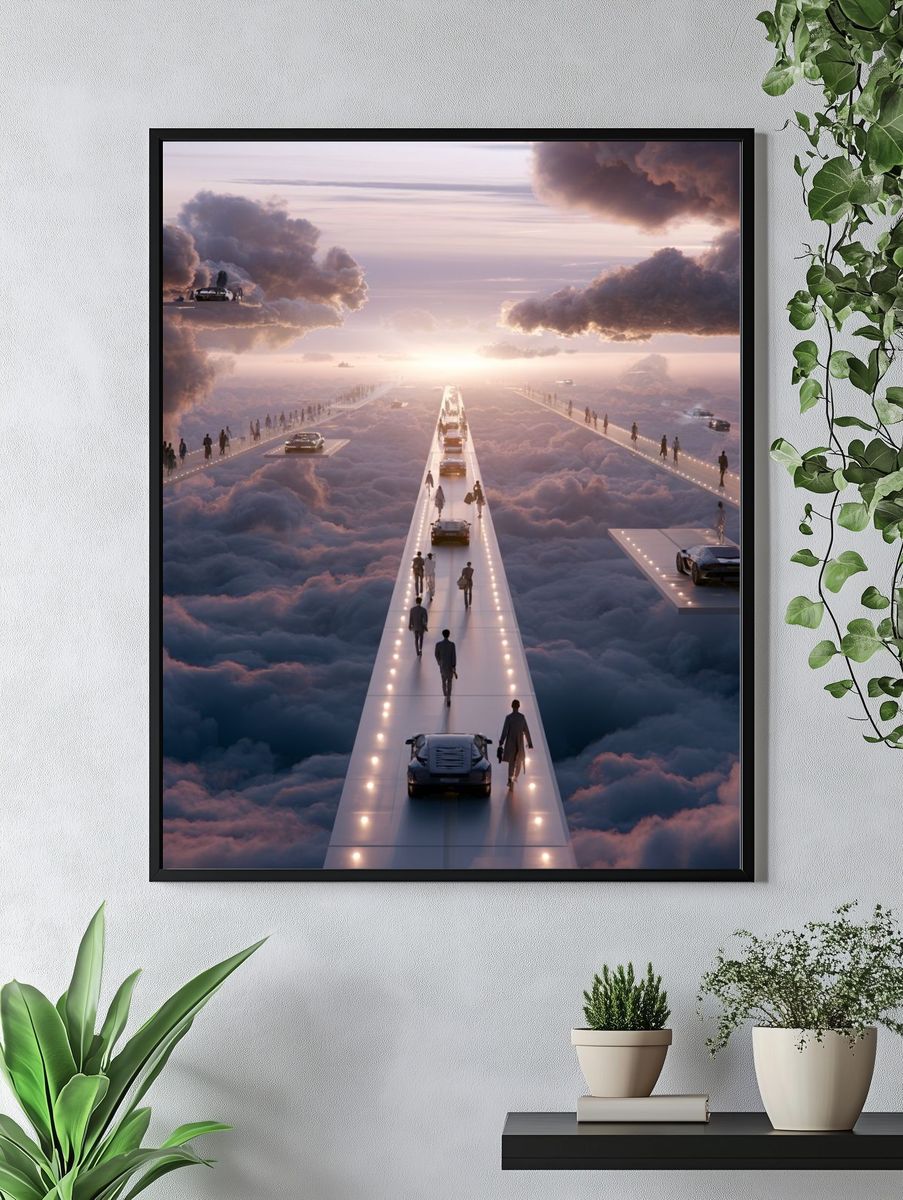 Cloud Highway Dreamscape Print. — room view 4
