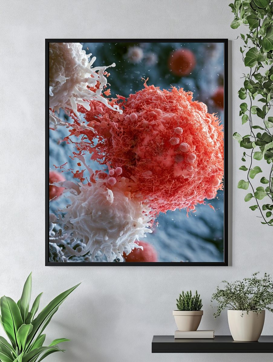 Wuxia White Robe Portrait Print. — room view 4