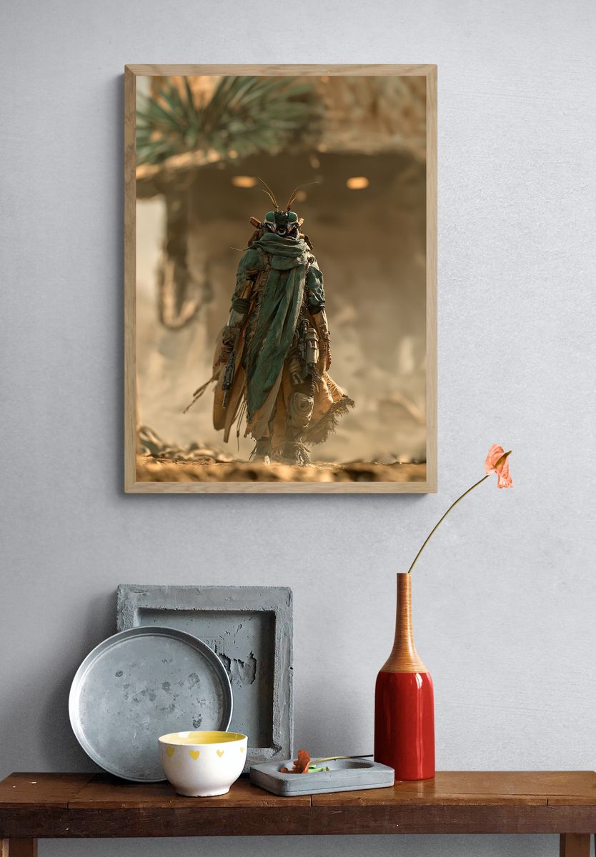 Desert Insect Warrior Poster. — room view 3
