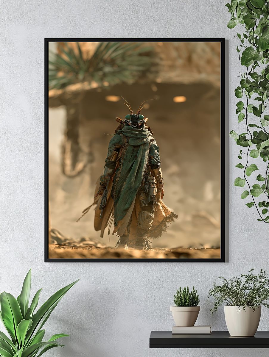 Desert Insect Warrior Poster. — room view 4