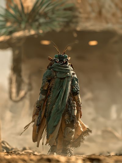 Desert Insect Warrior Poster. poster