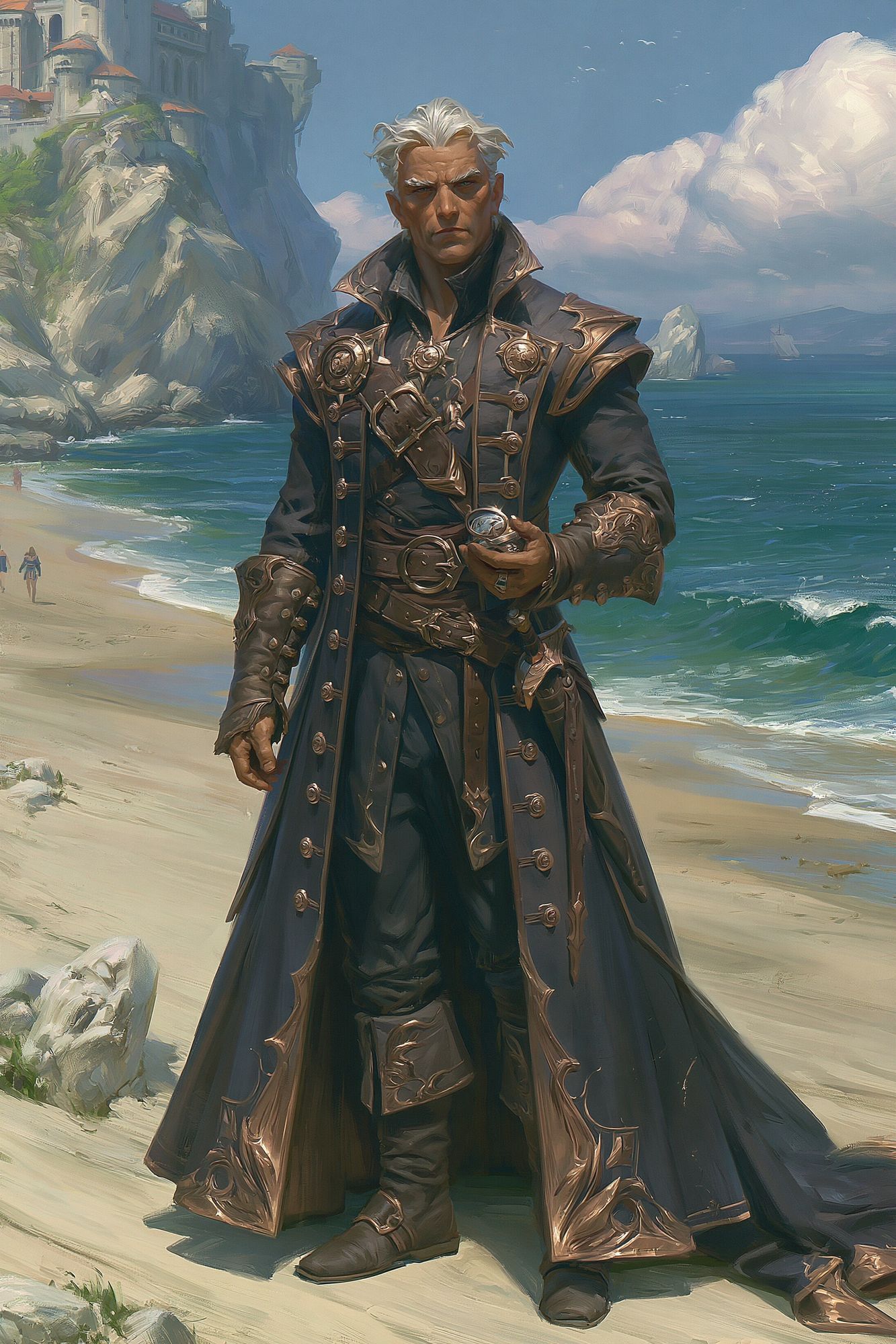 Seaside Sorcerer Portrait Print. poster detail