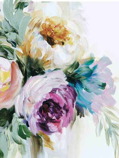 Pastel Floral Bouquet Illustration Poster. poster