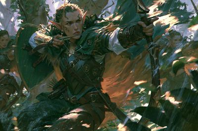Elf Archer Battle Illustration Poster.