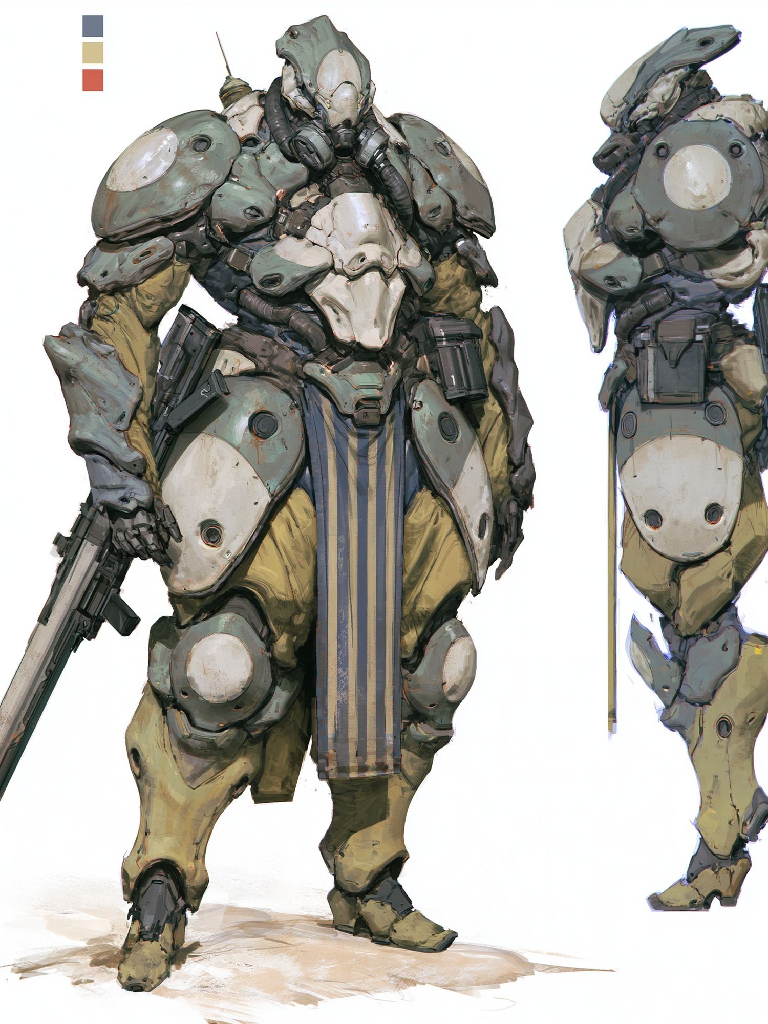 Armored Sci-Fi Mech Poster. poster — illustration art
