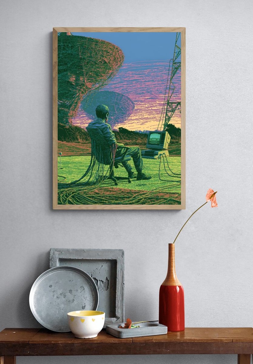 Retro Sci-Fi Observatory Poster. — room view 3