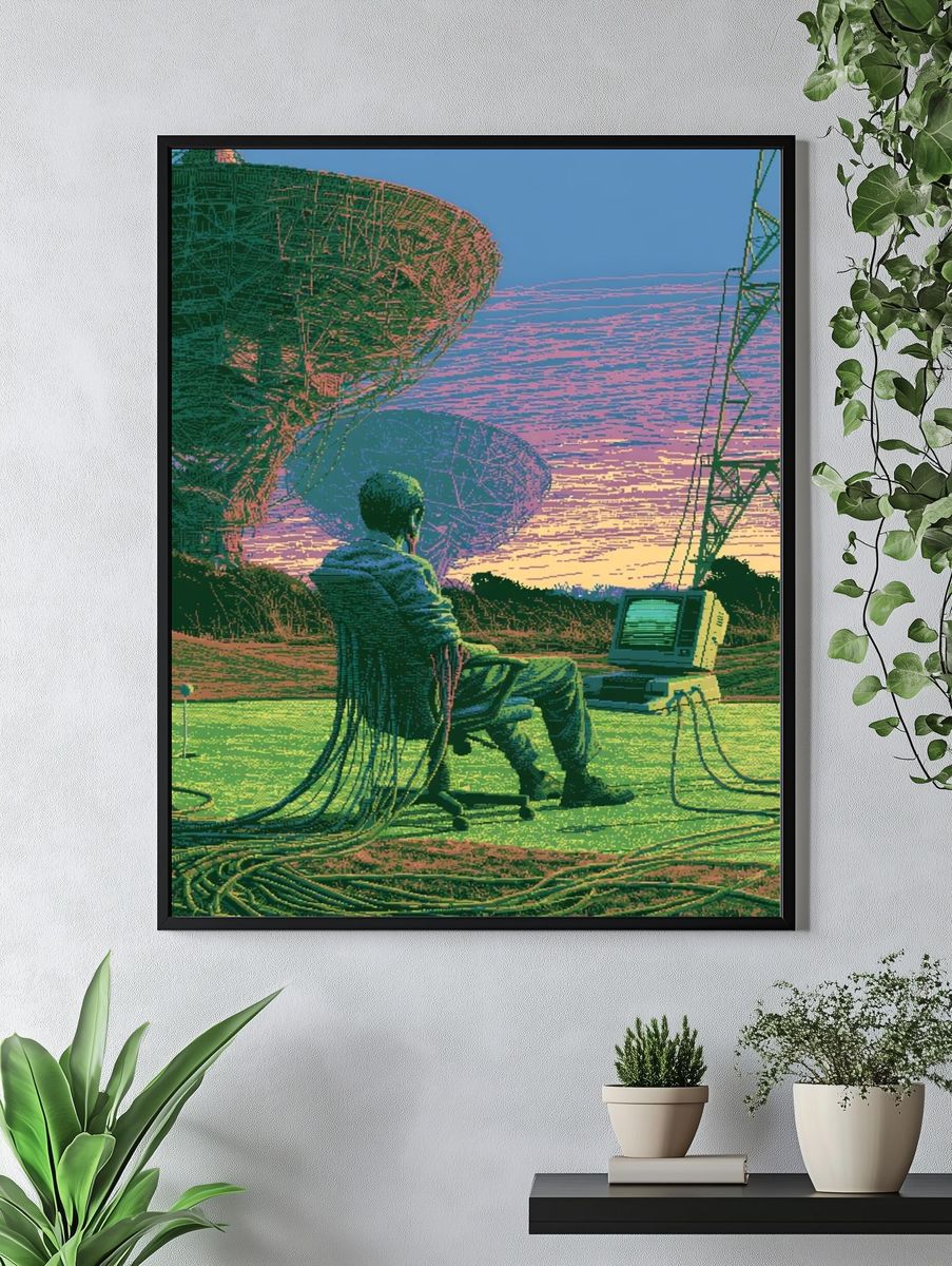 Retro Sci-Fi Observatory Poster. — room view 4