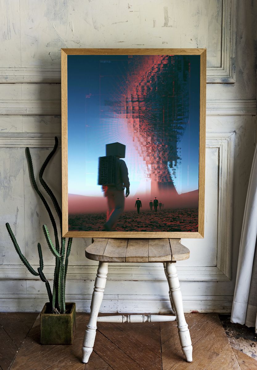 Surreal Astronauts Sci-Fi Poster. — room view 1