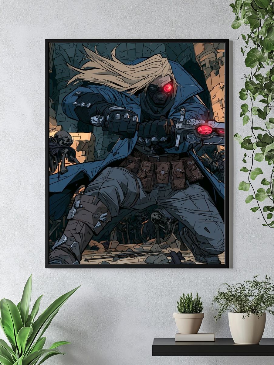Dark Fantasy Warrior Poster. — room view 4