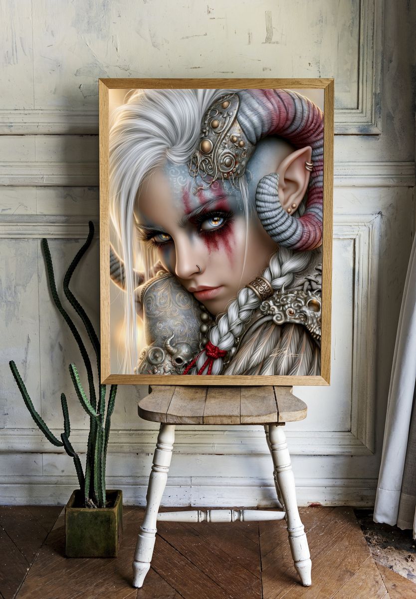 Fantastical Crab Creature Illustration Poster. room preview