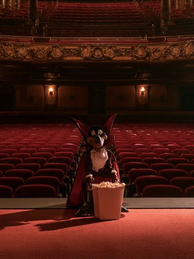 Theatre Vampire Cartoon Poster.