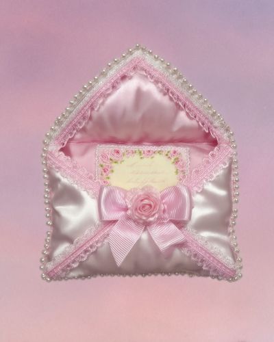 Pink Satin Envelope Illustration Print.