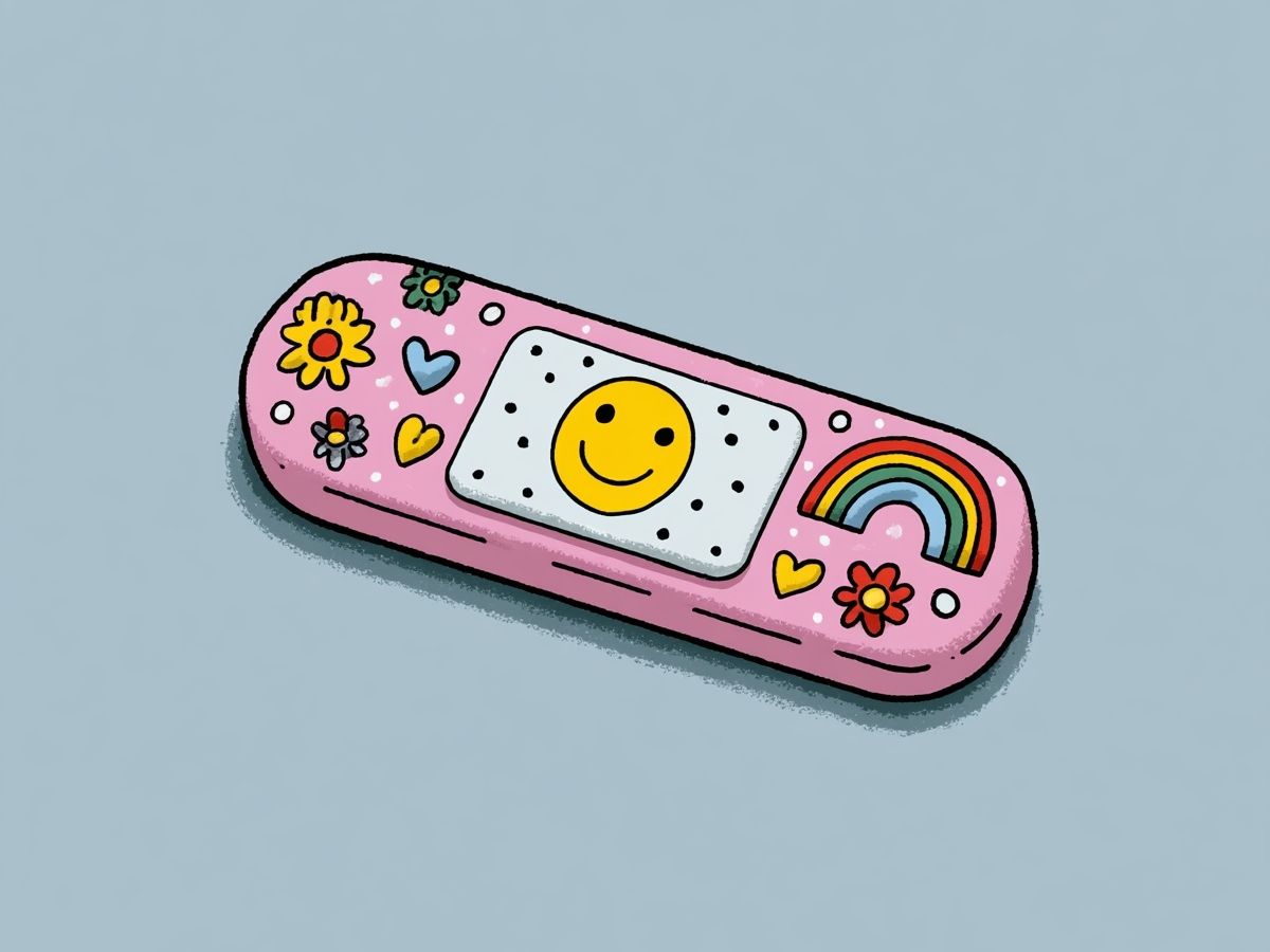 Cute Bandage Illustration Poster. poster — illustration art