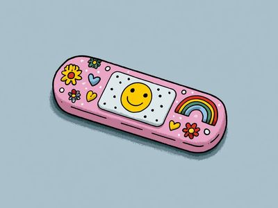 Cute Bandage Illustration Poster. poster