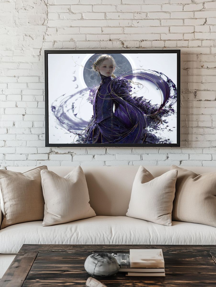 Celestial Girl Digital Art Poster. room preview