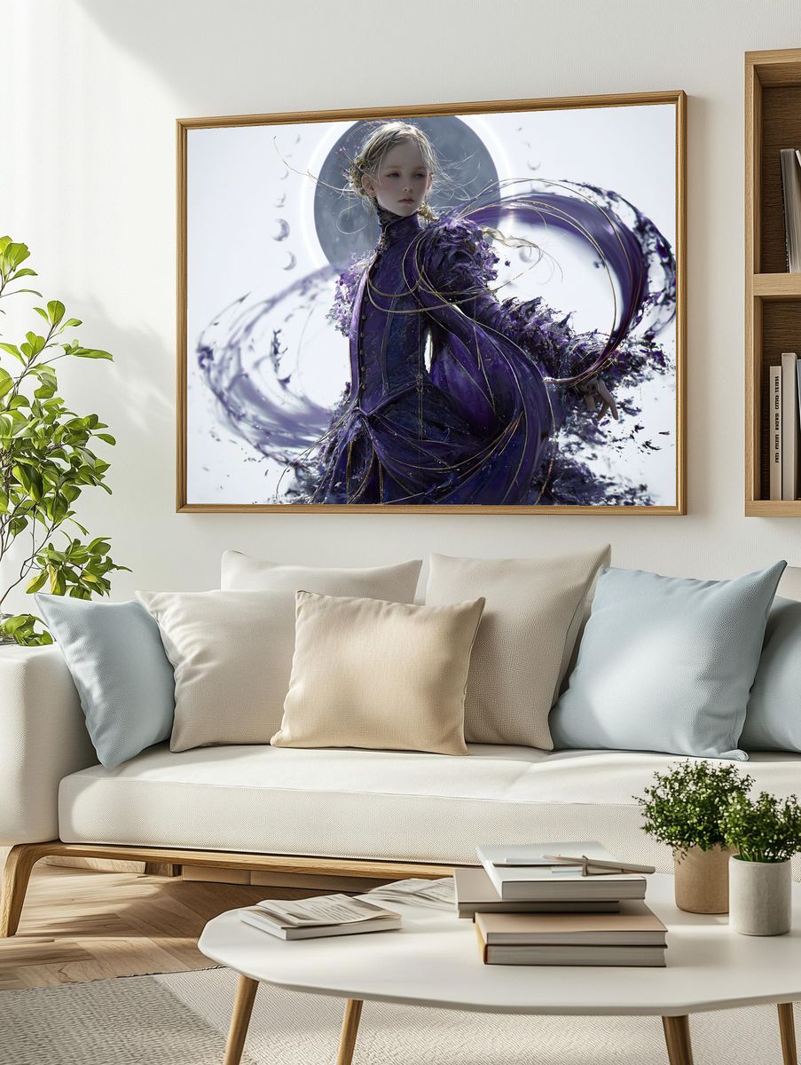 Celestial Girl Digital Art Poster. — room view 2