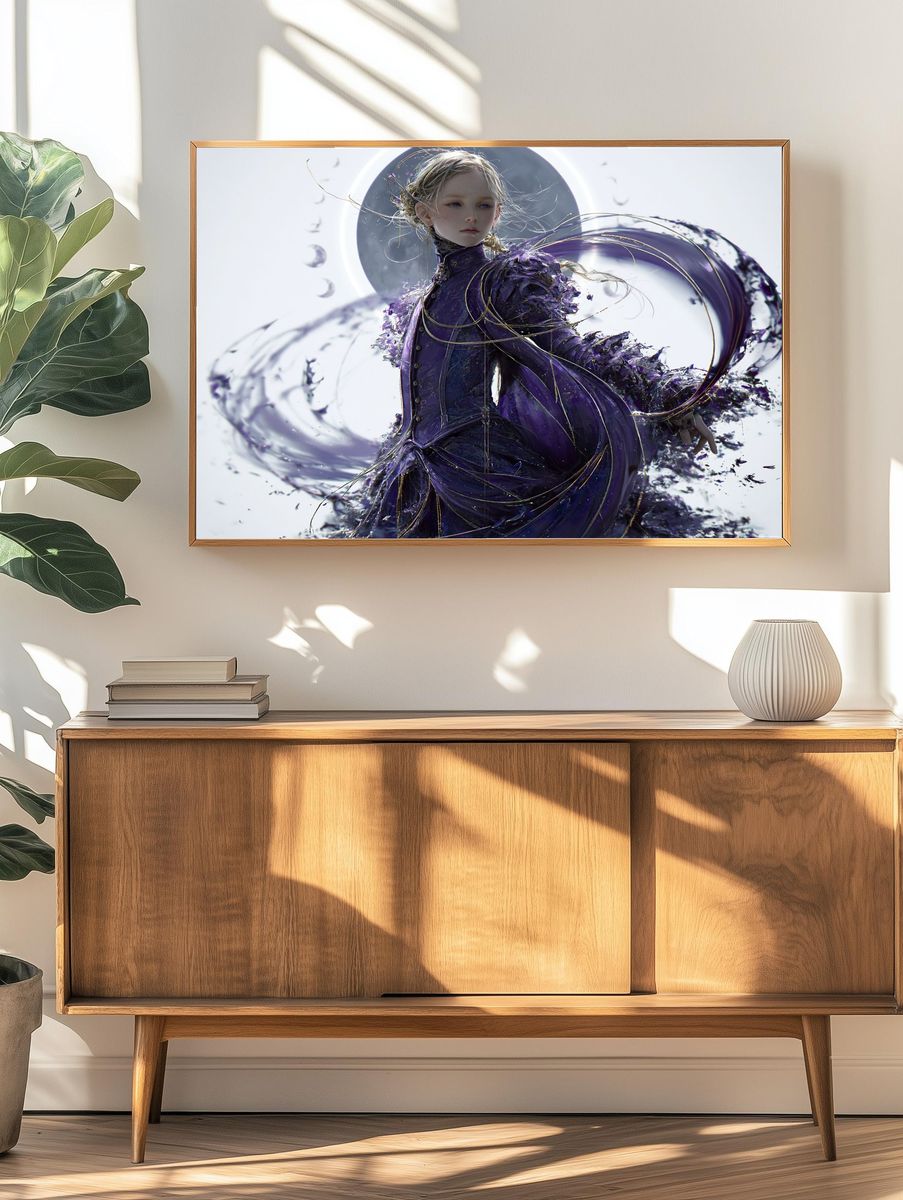 Celestial Girl Digital Art Poster. — room view 3