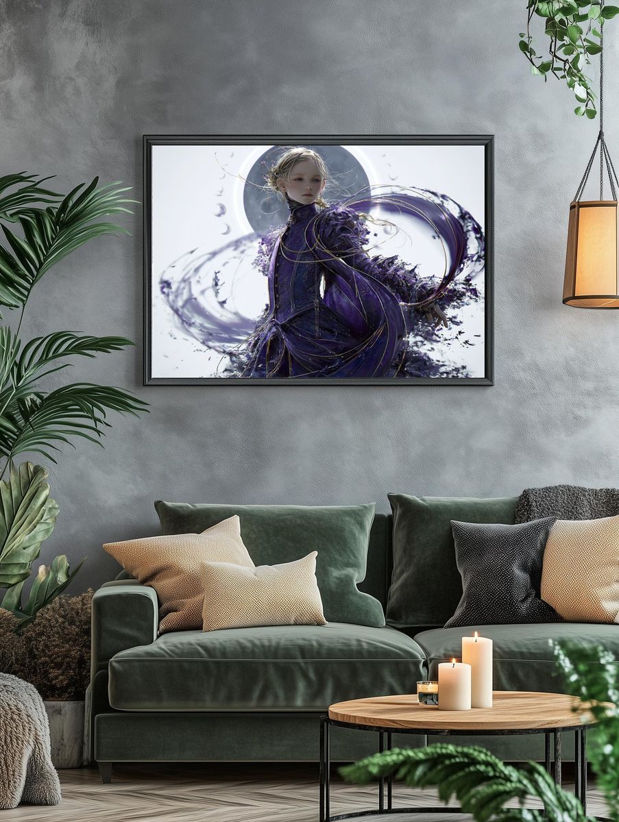 Celestial Girl Digital Art Poster. — room view 4